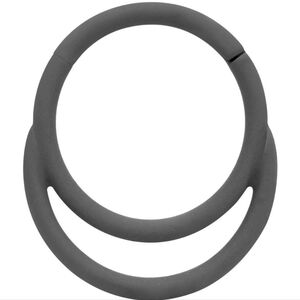 18 GAUGE 3/8 GREY MATTE DOUBLE CIRCLE HINGED SEGMENT RING